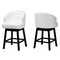 Baxton Studio Theron MidCentury  White Faux Leather  Espresso Brown Finished Wood Swivel Counter Stool Set 2PC 225-2PC-12971-ZORO - alternate 3